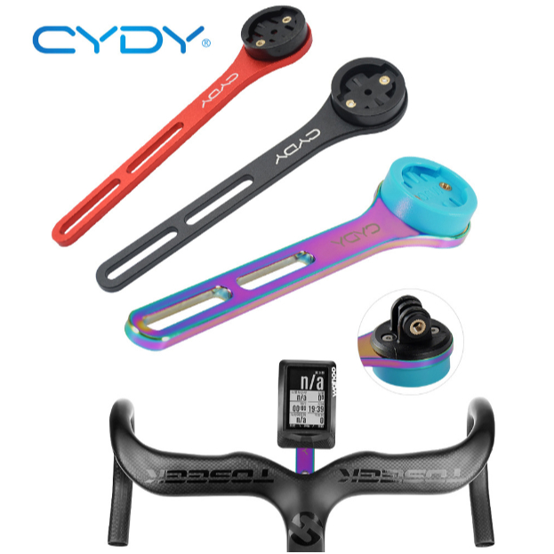 CYDY ขาจับไมล์ Garmin, Magene, xoss+, IGPSPORT วัสดุอลูมิเนียมอัลลอยด์ สำหรับแฮนด์ integrated