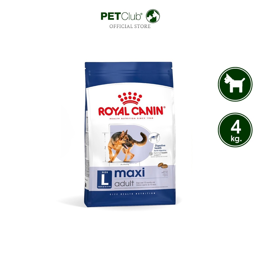 [PETClub] Royal Canin Maxi Adult – สำหรับสุนัขโต พันธุ์ใหญ่ 4kg.