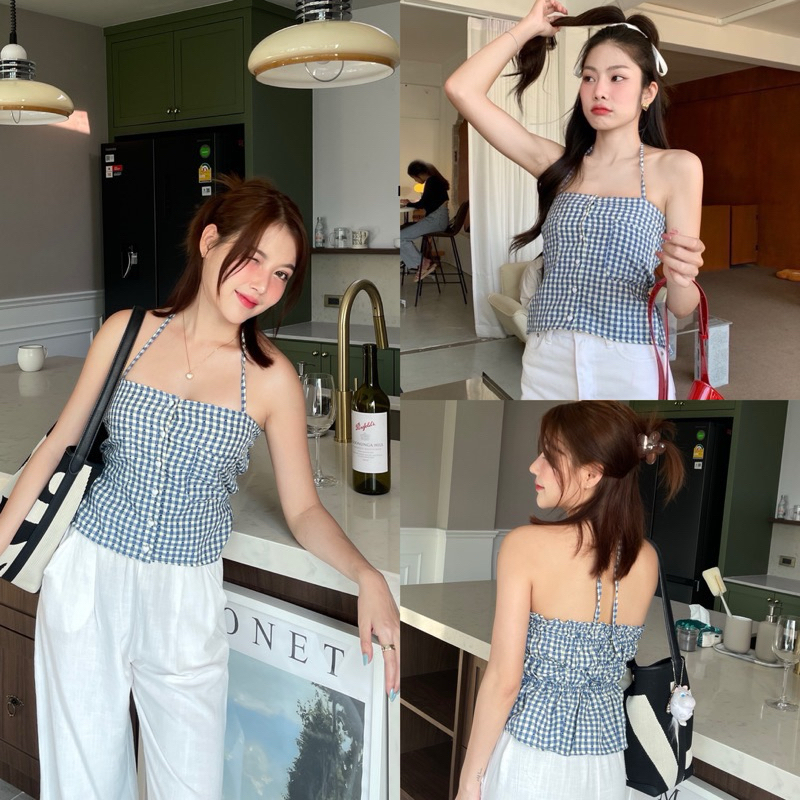 เกาะอกลายตาราง @me.instyle