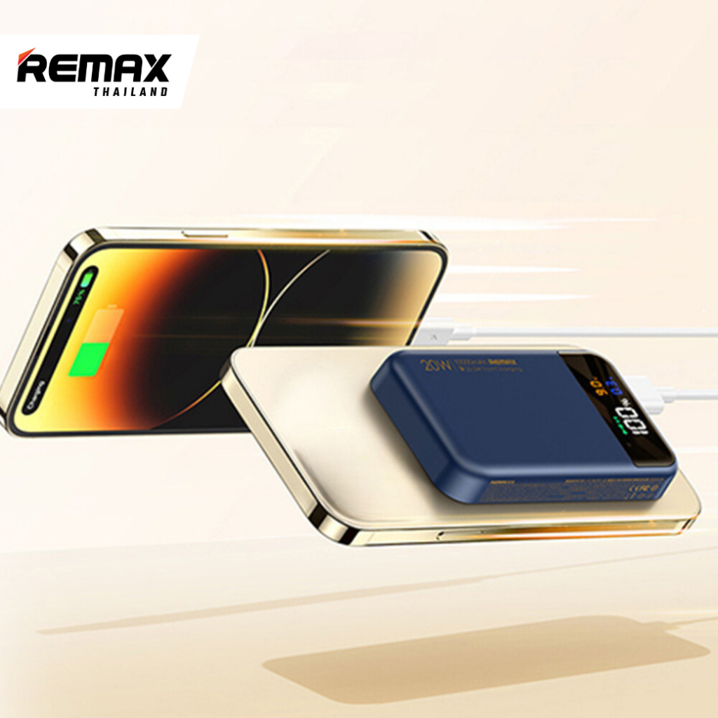 Remax Power Bank 10000mAh (RPP-525) Wireless - แบตสำรอง ความจุ 10000mAh ชาร์จไร้สาย ชาร์จไว มี 2 พอร์ต Type-c - รูปที่ 3