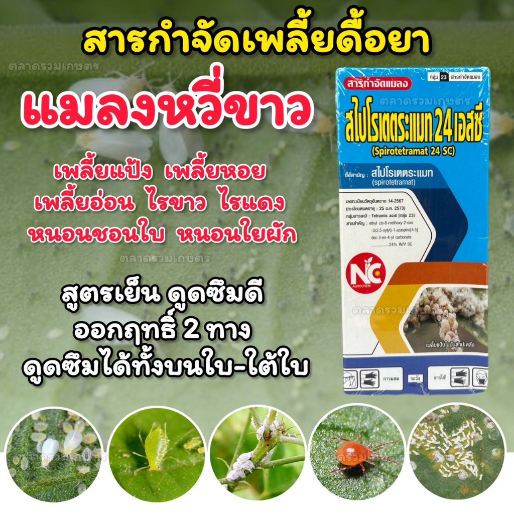 สารกำจัดแมลง แมลงดื้อยา สไปโรเตตระเมท 24% sc หนอนใยผัก หนอนดื้อยา เพลี้ยไฟ เพลี้ยแป้ง ไรแดง ไรขาว แมลงหวี่ขาว