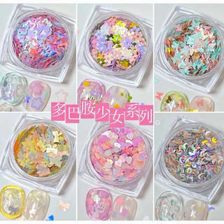 กลิตเตอร์กากเพชรแต่งเล็บ ลายดอกไม้ลายดาวลายหัวใจลายผีเสื้อ