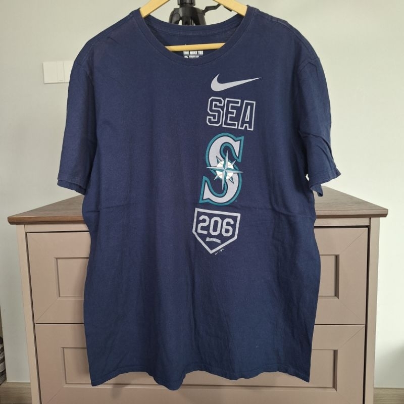 เสื้อยืด ลายกีฬา nike sea 206 marine ของแท้มือสอง size XL (Lps017)