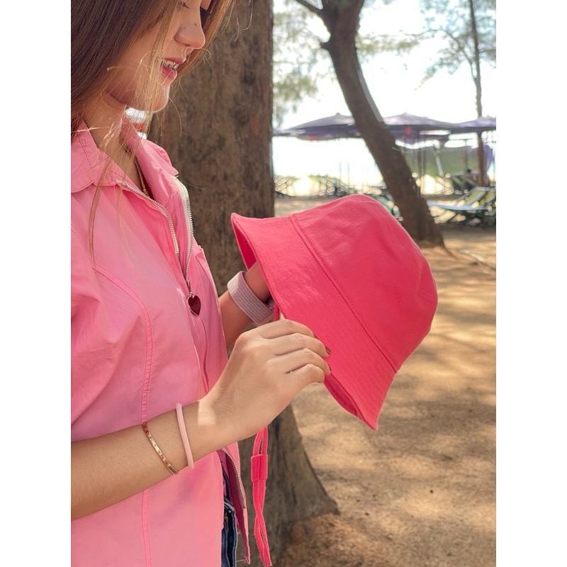Bucket - หมวกบัคเก็ตมีสายคาดคาง ผ้าคัตตอน มีมากกว่า20สี - รูปที่ 7