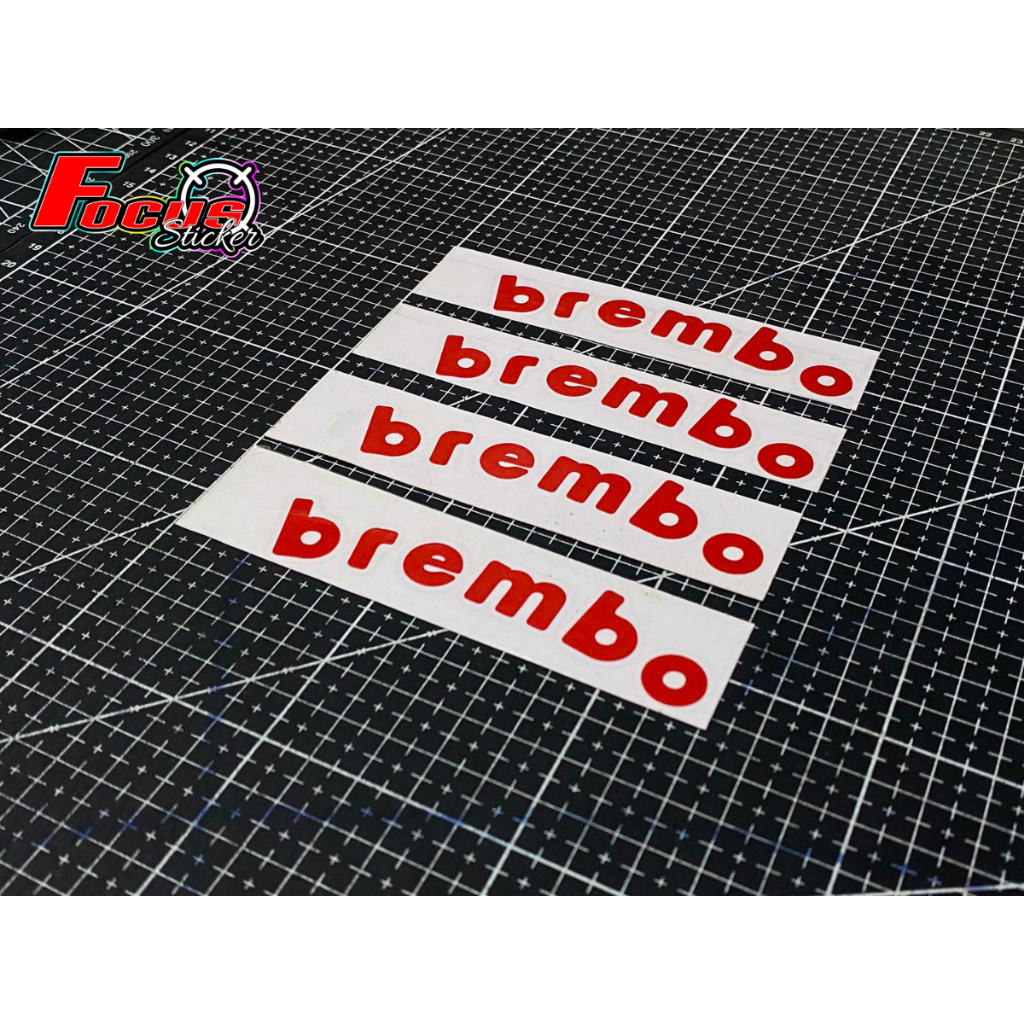 สติ๊กเกอร์ brembo ติดปั๊ม 5uz หรืออื่นๆ  ขนาด 10.5*2 cm. มีให้เลือก 4 สี ราคา ถูกที่สุด ดีลบีเคเค แกลเลอรีภาพที่ 2