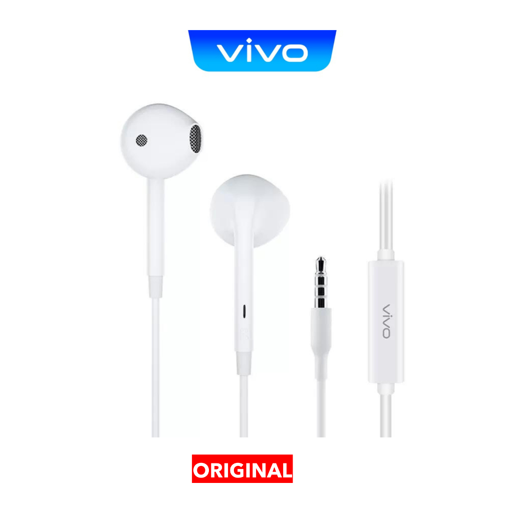 หูฟัง แท้ Vivo jack 3.5mm Vivo Y22 Y02 Z1 Pro Y35 Y21T Y21s Y21 Y16 Y01 Y75G Y15s Y53s Y51A