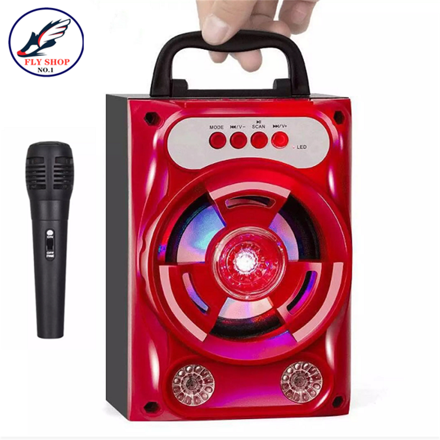 FLY SHOP-ลำโพงบลูทูธไร้สาย,ซับวูฟเฟอร์ (รองรับไมโครโฟน,บลูทูธ,USB,การ์ดTF,วิทยุ)