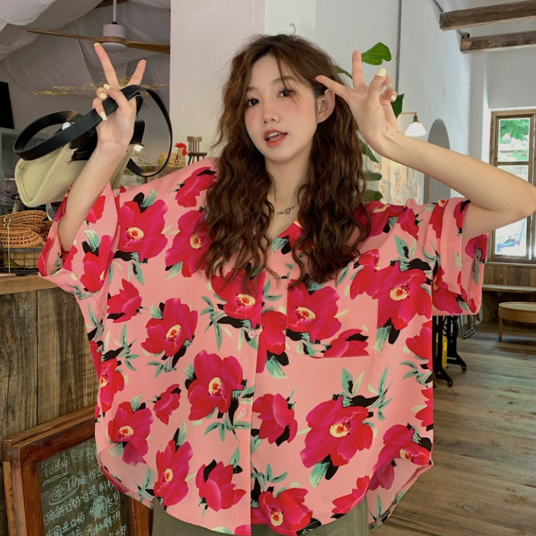 เสื้อวินเทจ เสื้อ สีชมพู ชุดลำลอง ความรู้สึกในการออกแบบ สีสันสด #020198