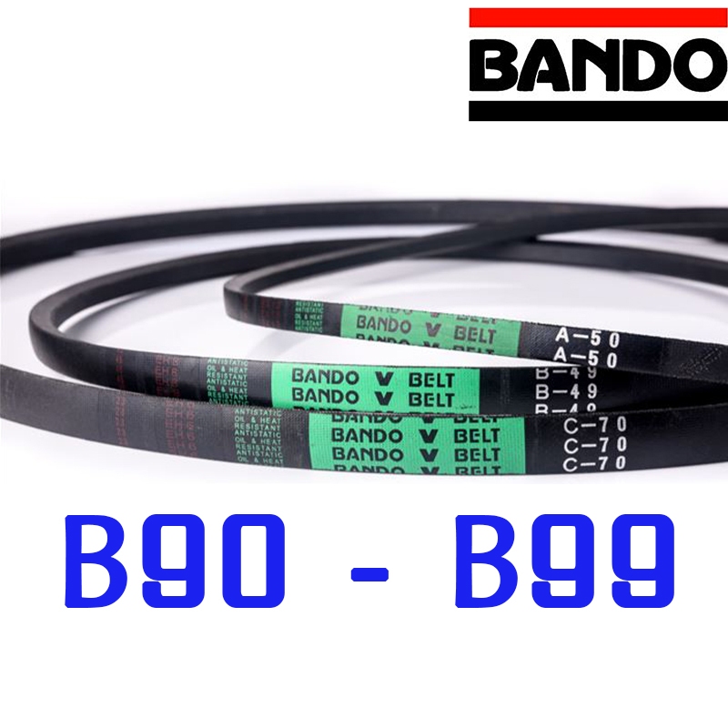 สายพาน BANDO V-BELT B90 - B99 ร่อง B (16.7 มม.) สายพานร่องวี B90 B91 B92 B93 B94 B95 B96 B97 B98 B99 *มีครบทุกขนาด*