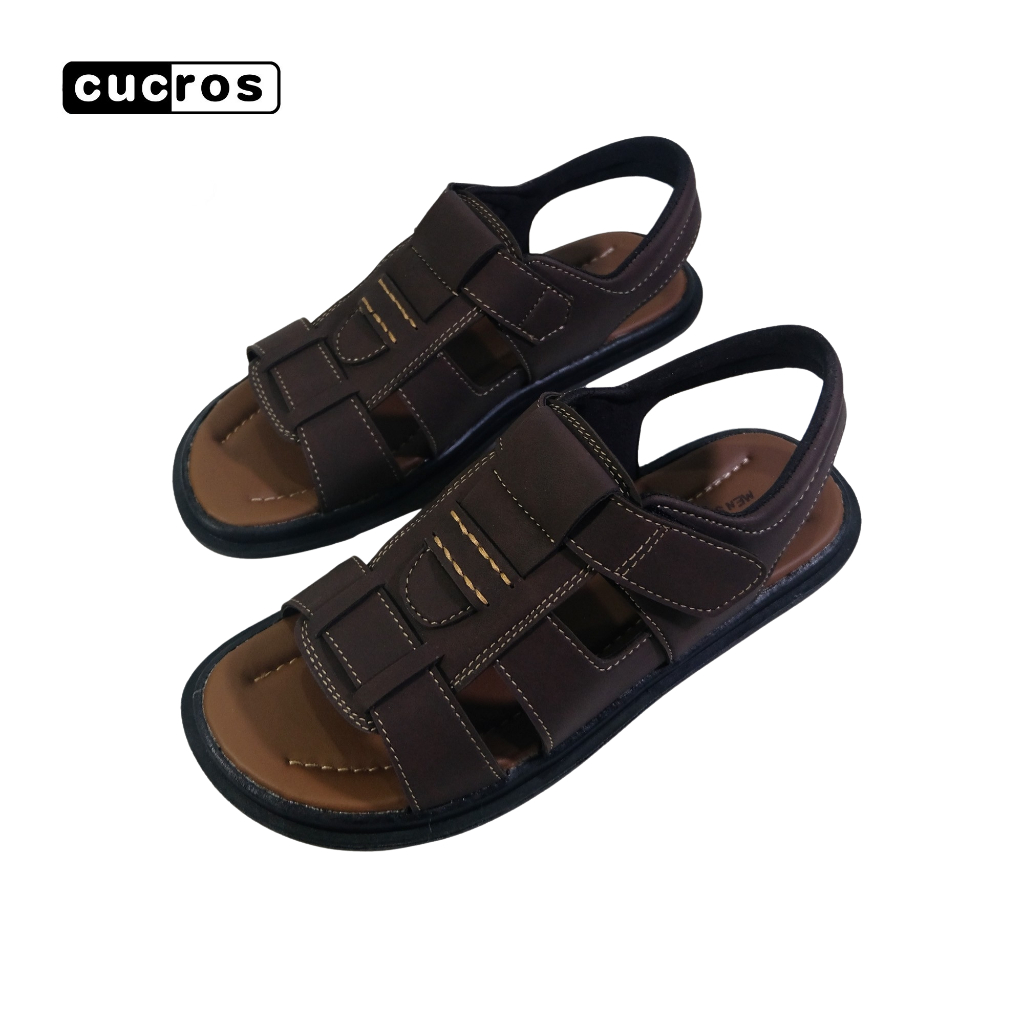 Cucros รองเท้าแตะผู้ชาย แบบสวม มีรัดส้น ใส่นุ่มสบาย [Model-SN027]