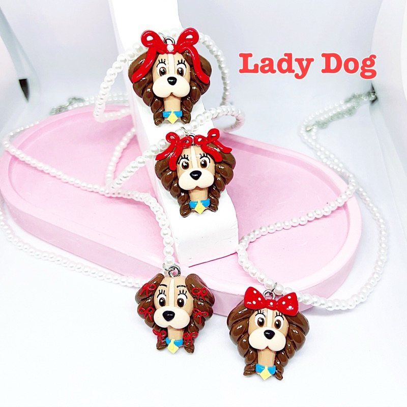 พร้อมส่ง สร้อยดินปั้นน้องหมาเลดี้แบบจึ้งสดใสสุด