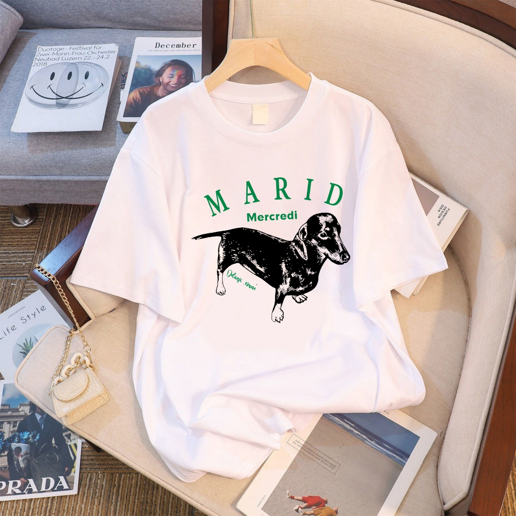 UT ใหม่สุดฮิต เสื้อ Oversize ผ้าCOTTON100%ลาย"MARID"เนื้อผ้าเกรดพรีเมียม คอกลม ใส่สบาย เสื้อยืดแฟชั่น มินิมอล