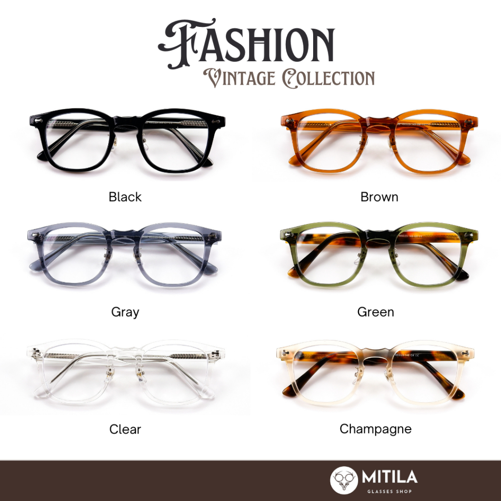 กรอบแว่นตา​​ TR90 เสริมโครงด้านใน แข็งแรง, น้ำหนักเบา​, ยืดหยุ่นสูง มีบริการตัดเลนส์สายตา รุ่น 12022