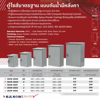 KJL ตู้ไฟ 5KSW ตัวเลือก 5KSW 00,5KSW 0,5KSW 1,5KSW 2,5KSW 3 ตู้เหล็ก IP20 ตู้คอนโทรล ตู้ไซด์มาตรฐาน แบบกันน้ำมีหลังคา