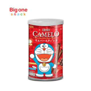 บิสคิโอ คาเมลโล โดราเอมอน เวเฟอร์สอดไส้ครีมเต็มแท่ง​ 135ก. Biskio Camelo Doraemon Wafer Stick with Cream Filling 135g.
