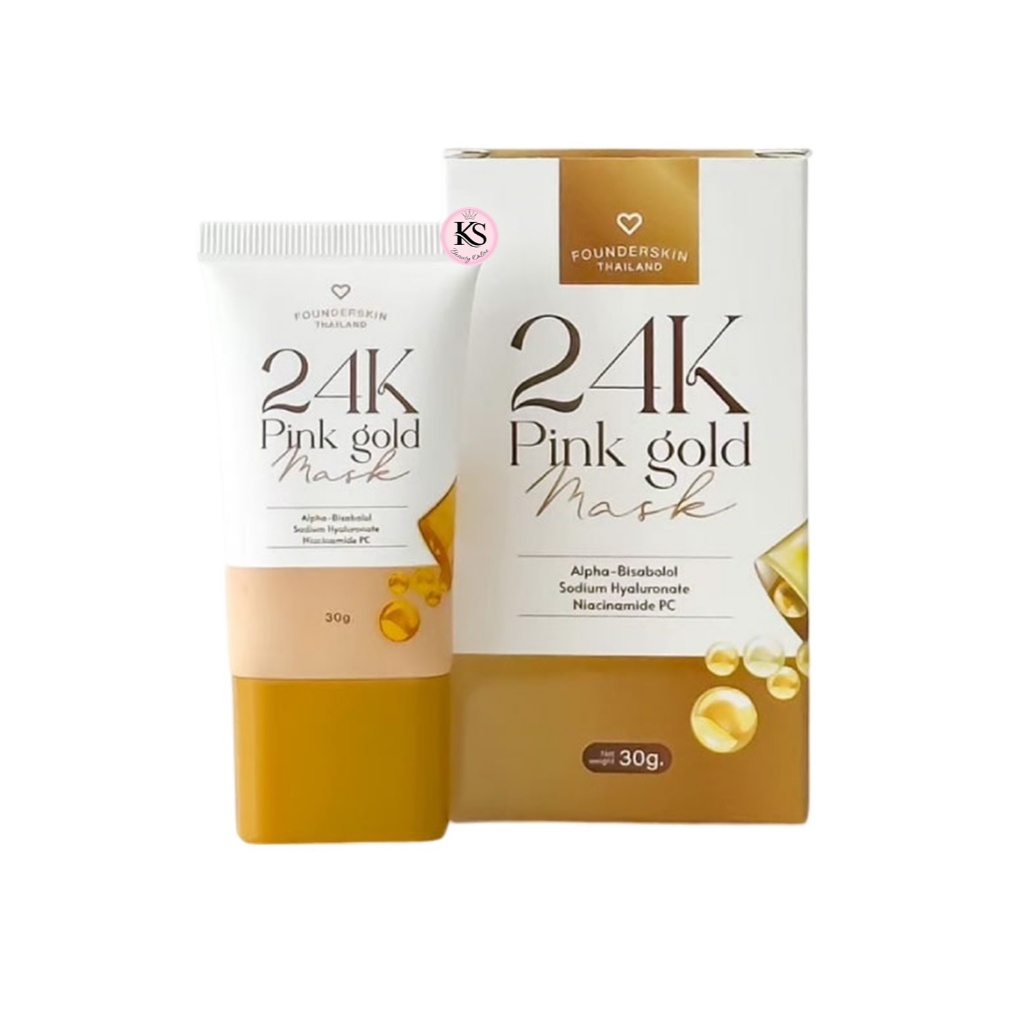 มาส์กทองชมพู ฟาวเดอร์สกิน Founderskin 24K Pink Gold Mask
