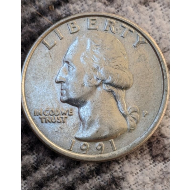 1986 D - QUARTER DOLLAR - USA - WASHINGTON 1/4 DOLLAR COIN.