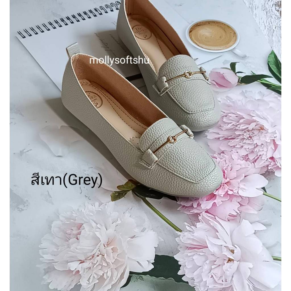 610142 เติมสต๊อก📌เท้าอวบ+1ไซด์ แพทเทิลคลาสสิค หนังลิ้นจี่ พื้นบุฟองน้ำด้านใน ใส่สบาย หนังนิ่มยืด หยิบมาใส่งานไหนก็รอด👍