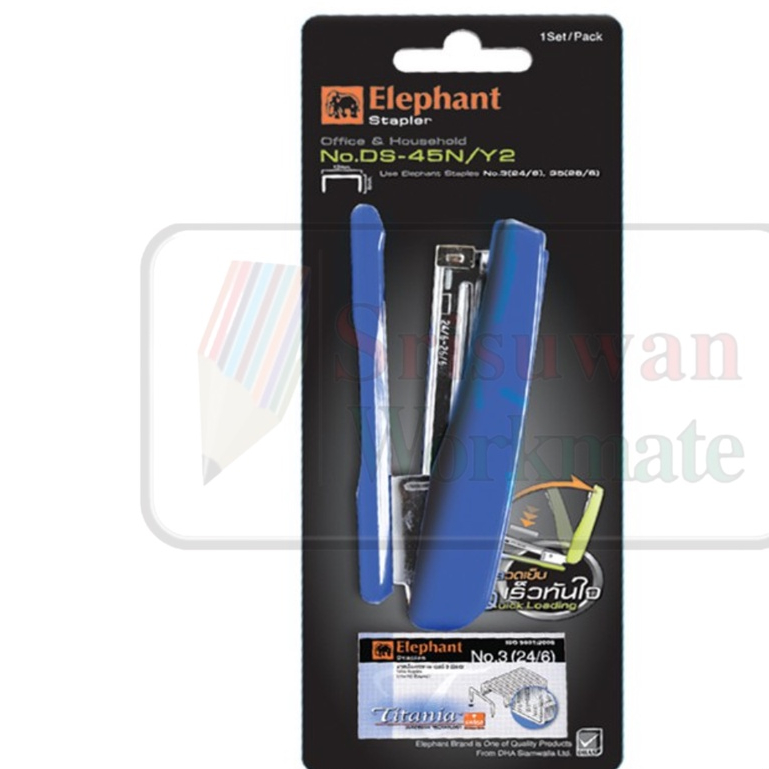 Elephant No.DS-45N/Y2 เครื่องเย็บกระดาษ ใช้ลวดใหญ่ มาพร้อมลวดเย็บ เครื่องเย็บ แม็กเย็บกระดาษ แม็ก ตราช้าง