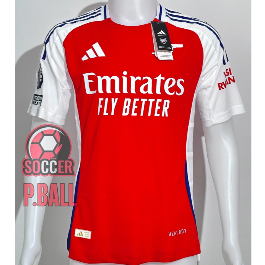 ใหม่ !! เสื้อบอล [PLAYER] อาร์เซนอล Home เหย้า 2024/25 เกรดนักเตะ ฟลูออฟขั่นพร้อมอามและเบอชื่อพรีเมียร์ลีก EPL + NoRoom