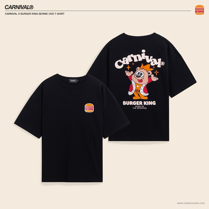 CARNIVAL X BURGER KING BERNIE OVS T-SHIRT BLACK (SIZE: M)