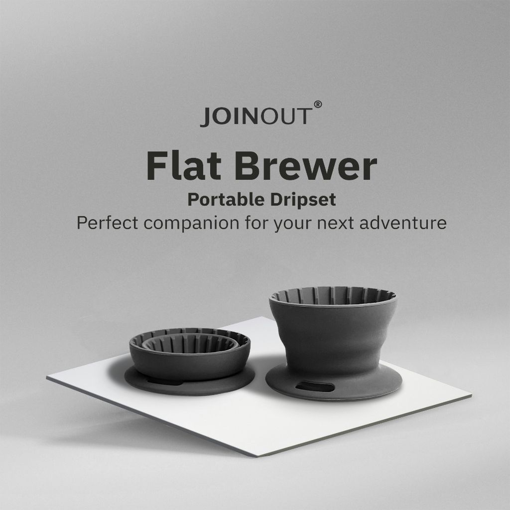 JOINOUT V2 Flatbed Brewer Silicone Portable Dripper (BPA Free) ซิลิโคนดริปเปอร์ พกพา ชุดดริปกาแฟ ก้นแบน
