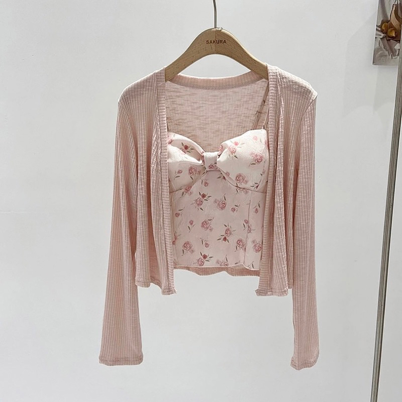 lolita shop เสื้อสายเดี่ยว + เสื้อคลุมกันแดด ส่งต่อ