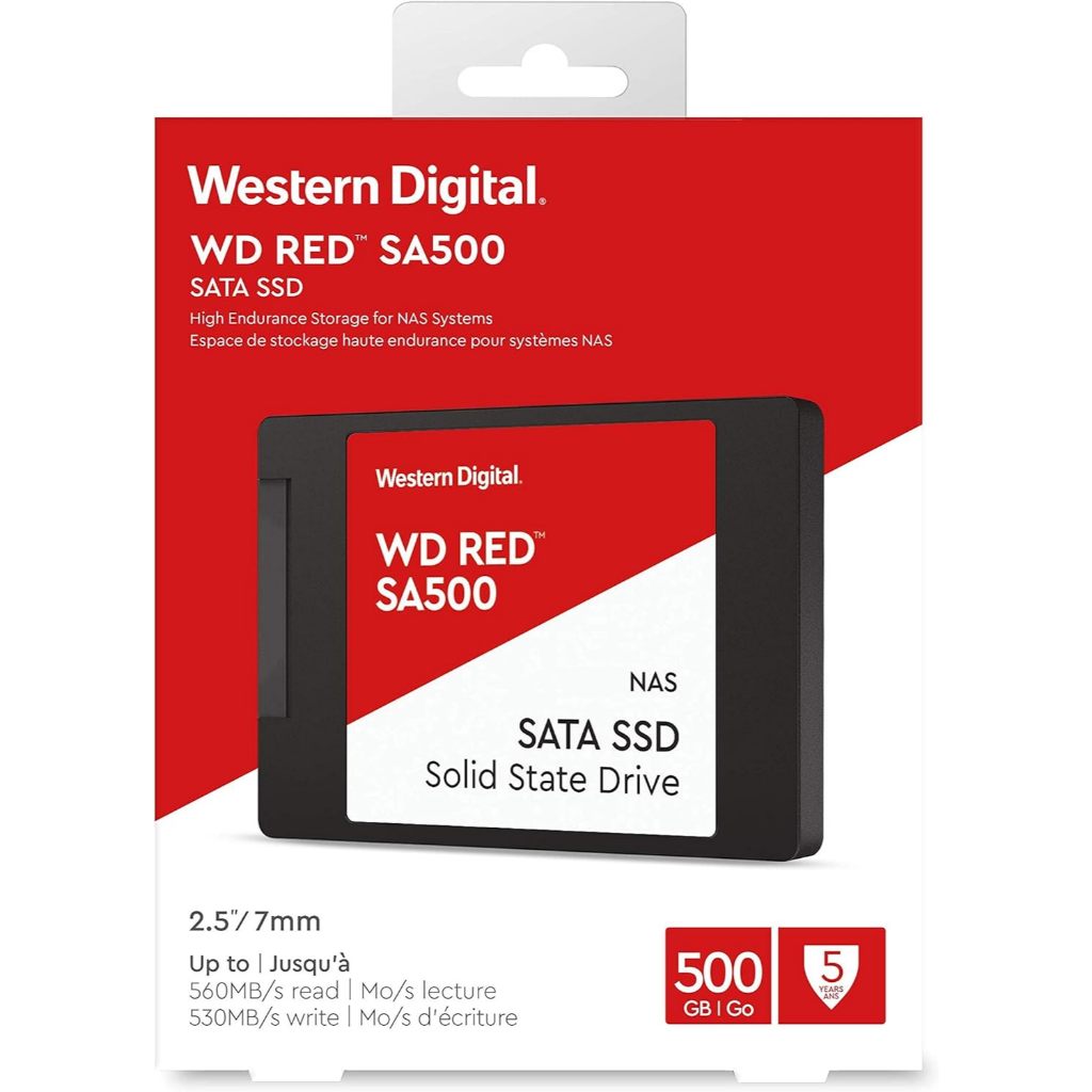500GB 1TB 2TB SSD (เอสเอสดีแนส) WD RED SA500 SATA (WDS500G1R0A-RED)(WDS100T1R0A-RED)(WDS200T2R0A-RED