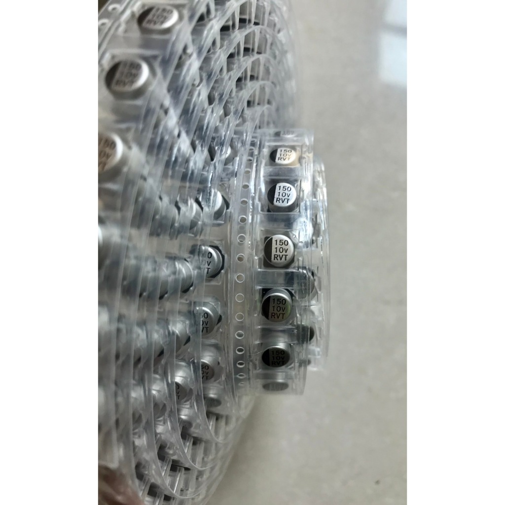150UF 10V SMD RVT1A151M0605 ( 1 ชุด มี 10 ตัว )