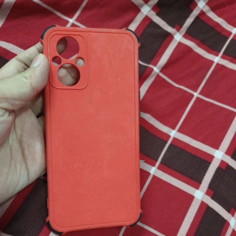 เคสสีแดงลายหนังอย่างดีopporeno7งานดีมือสอง