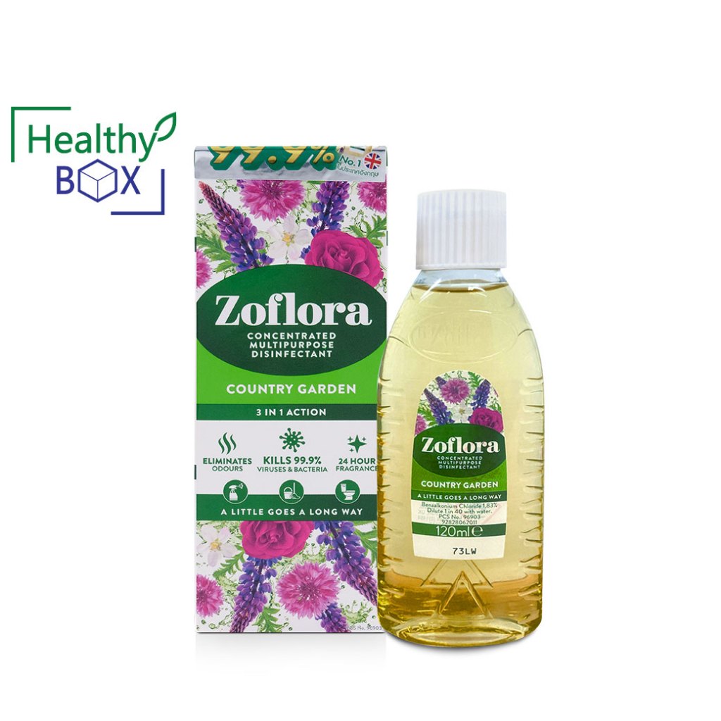 Zoflora Country Garden 120ml. โซฟลอรา คันทรี่ การ์เดน น้ำยาฆ่าเชื้อโรคข้มข้น (เครื่องมือแพทย์)