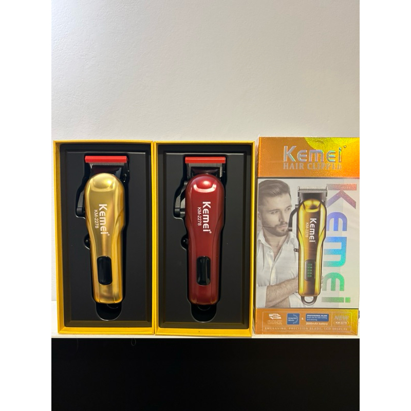 Kemei KM2278 ปัตตาเลี่ยนไร้สาย ปัตตาเลี่ยน จอบอกสถานะแบต ตัดผมใบมีดสแตนเลส ทนทาน แบตอึด ชาร์จเร็ว