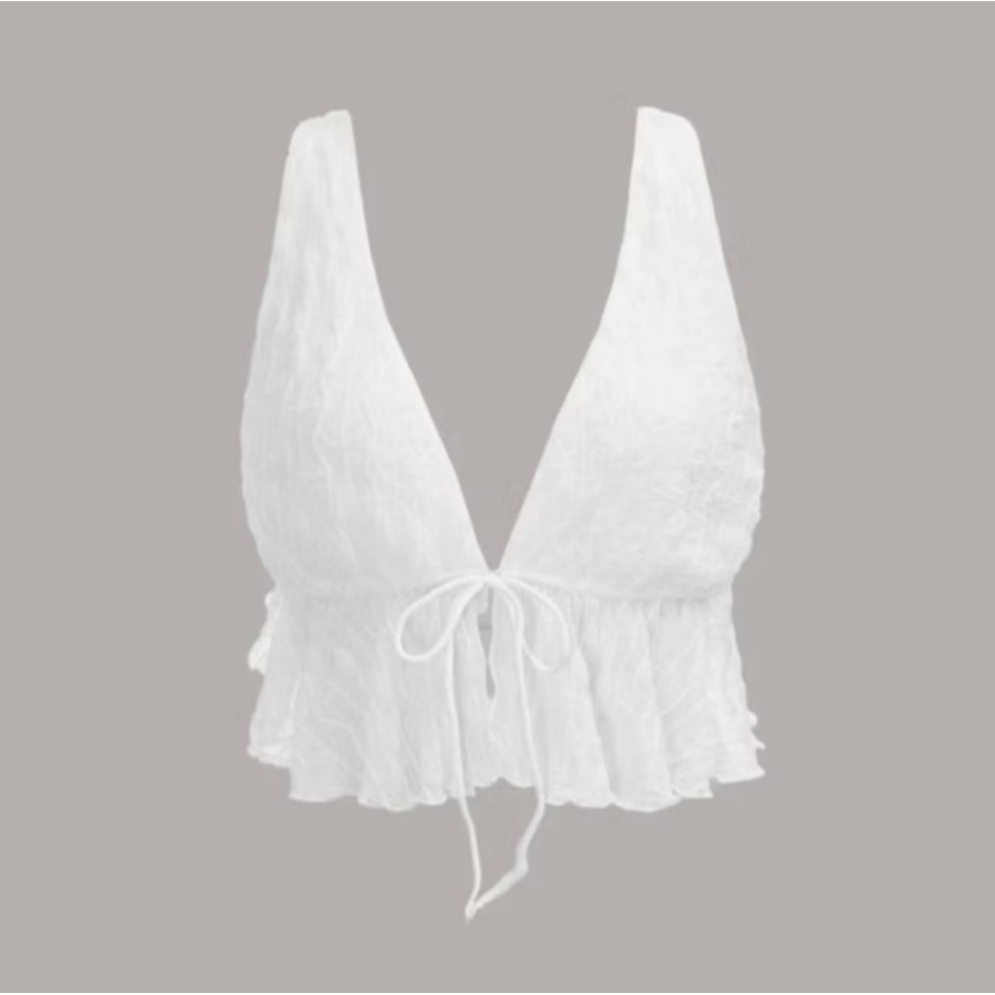 Crop TC2426 เสื้อครอป ผูกหน้า เปิดหลัง เซ็กซี่