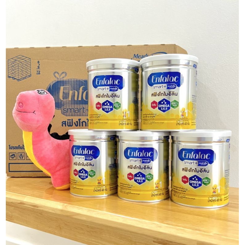 Enfalac samart เอนฟาแล็คสูตร 1 สมาร์ทพลัส 400กรัม นมผงดัดแปลงสำหรับทารก ตั้งแต่แรกเกิดถึง 1 ปี หมดอายุ27/4/2026