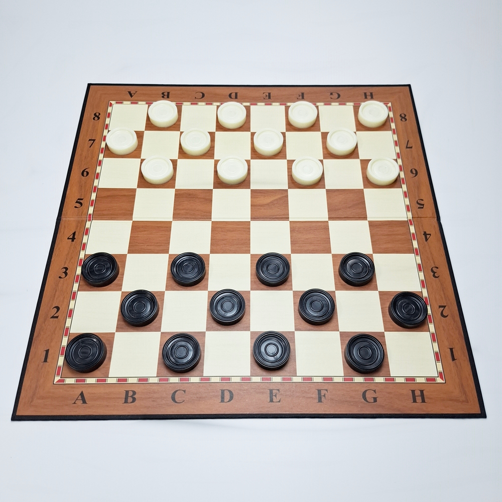 [Super_Chess] ชุดหมากฮอส Cardboard แบบพับ สีลายไม้