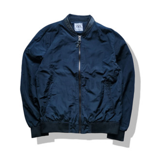 Zara Man Navy Blues Bomber Jacket รอบอก 44”