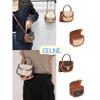 100% แบรนด์ใหม่และแท้ 23 ใหม่ CELINE Besace Triomohe MINI กระเป๋าสะพายไหล่ข้างหนึ่ง