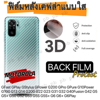 ฟิล์มหลังเคฟล่า แบบใส กันรอย Motorola GFast GPlay GStylus GPower G200 GPro GPure G10Power G100 G13 G14 G200 G22 G23 G31