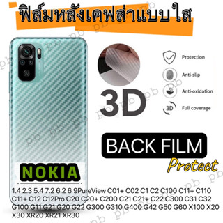 ฟิล์มหลังเคฟล่า แบบใส กันรอย NOKIA 1.4 2.3 5.4 7.2 6.2 6 9PureView C01+ C02 C1 C2 C100 C11+ C110 C11+ C12 C12Pro C20 C20