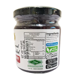 สตอเบอรี่ สเปรด No Sugar added 200g. ไม่ใส่น้ำตาล ตราอิ่มใจ เพื่อสุขภาพ คีโต วีแกน เจ โซเดียมต่ำ