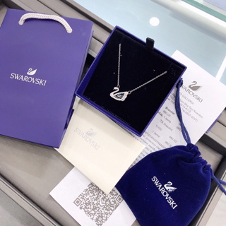 Swarovski สวารอฟสกี้ สร้อยคอ ของขวัญสำหรับคนพิเศษ พร้อมส่ง หัวใจเต้น สีฟ้า สีชมพู สองสไตล์ ของแท้ 100%