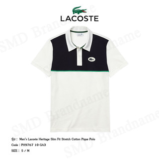 Lacoste เสื้อโปโลชาย รุ่น Men’s Lacoste Heritage Slim Fit Stretch Cotton Pique Polo Code: PH9767 10 GA3