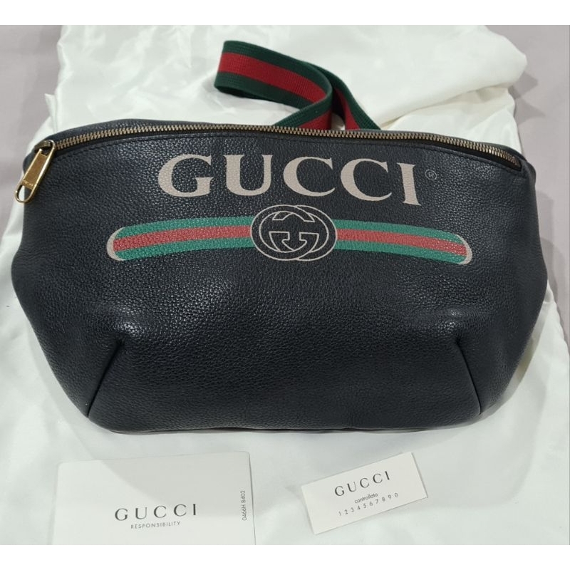 Gucci Belt Bag L size 30" Black good con