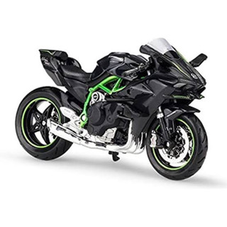 โมเดลรถจักรยานยนต์ Kawasaki Ninja H2R สเกล 1:12 สีดำ