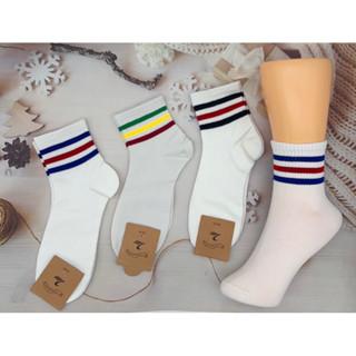 ถุงเท้า🧦🧦🧦ลายสายรุ้งสุดอินเทรนด์.มีสามสีให้เลือก. 5คู่ 69บาท🥰🥰🥰เท้าใส่ได้38-45