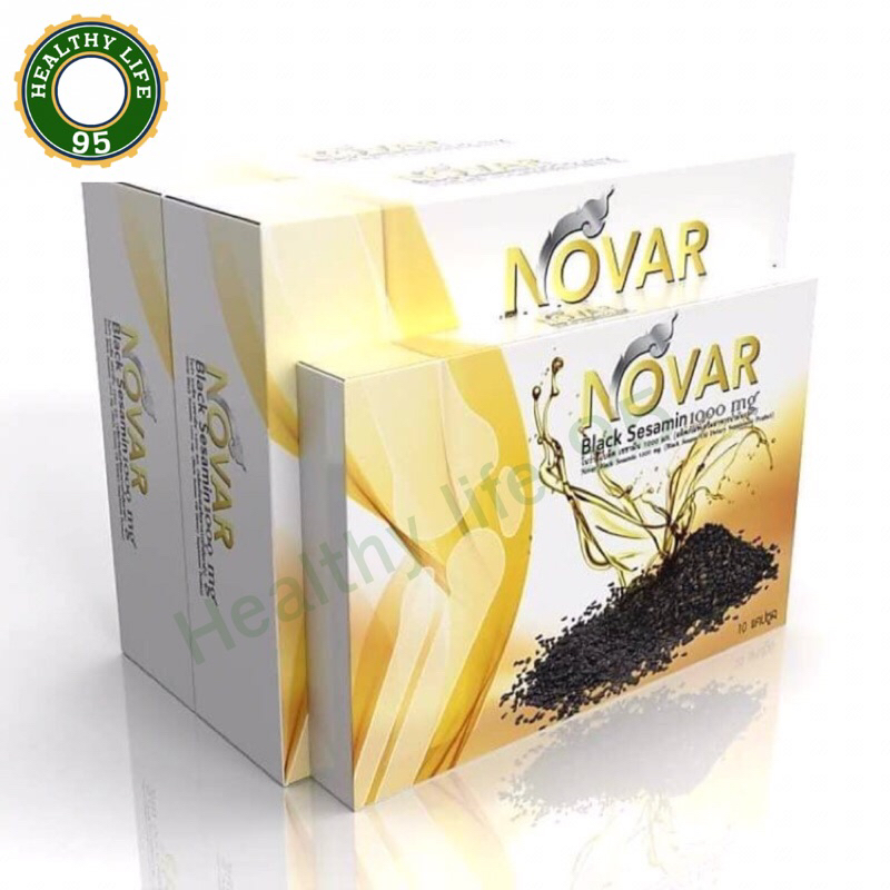 utaน้ำมันงาดำสกัดเย็น NOVAR Black Sesamin 1000mg.มีให้เลือกขนาด 30เม็ด,และ 60+10เม็ด