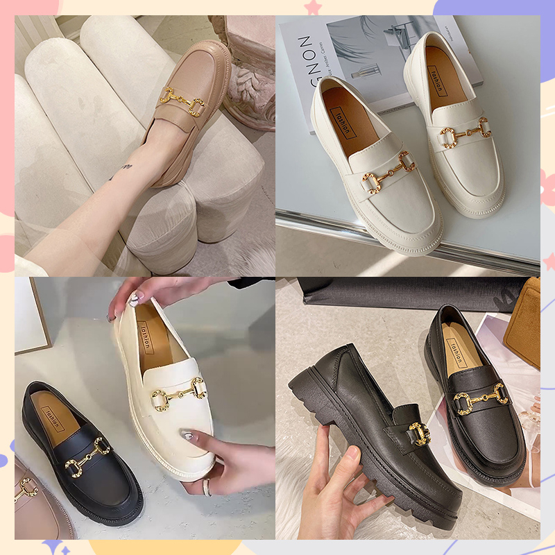 GFShop ขายดี  รองเท้าแฟชั่น แต่งโซ่ ส้นหนา ใส่เที่ยวใส่ไปไหนก็สวยปัง เท้าอวบสามารถเพิ่มไซซ์ได้ สาวๆห้ามพลาดกันเลยน๊าาาา