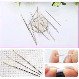 *พร้อมส่ง* แพค 6 ชิ้น เข็มร้อยไหมปักครอสติช ร้อยไหมขนาด 3 เส้นเล็กใส่ในครั้งเดียวได้