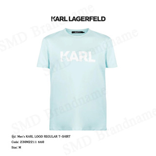 KARL LAGERFELD เสื้อยืดคอกลม รุ่น Mens KARL LOGO REGULAR T-SHIRT Code: 230M2211