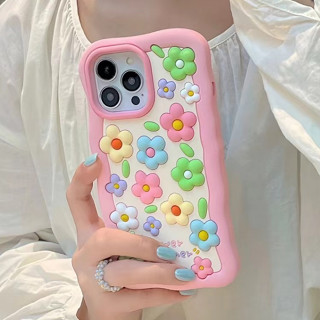 💕จัดส่งภายใน24ชั่วโม💕For iPhone 11 12 13 14 pro max case เคสไอโฟน 11 iphone 13 ดอกไม้ เคสป้องกันการตก soft case